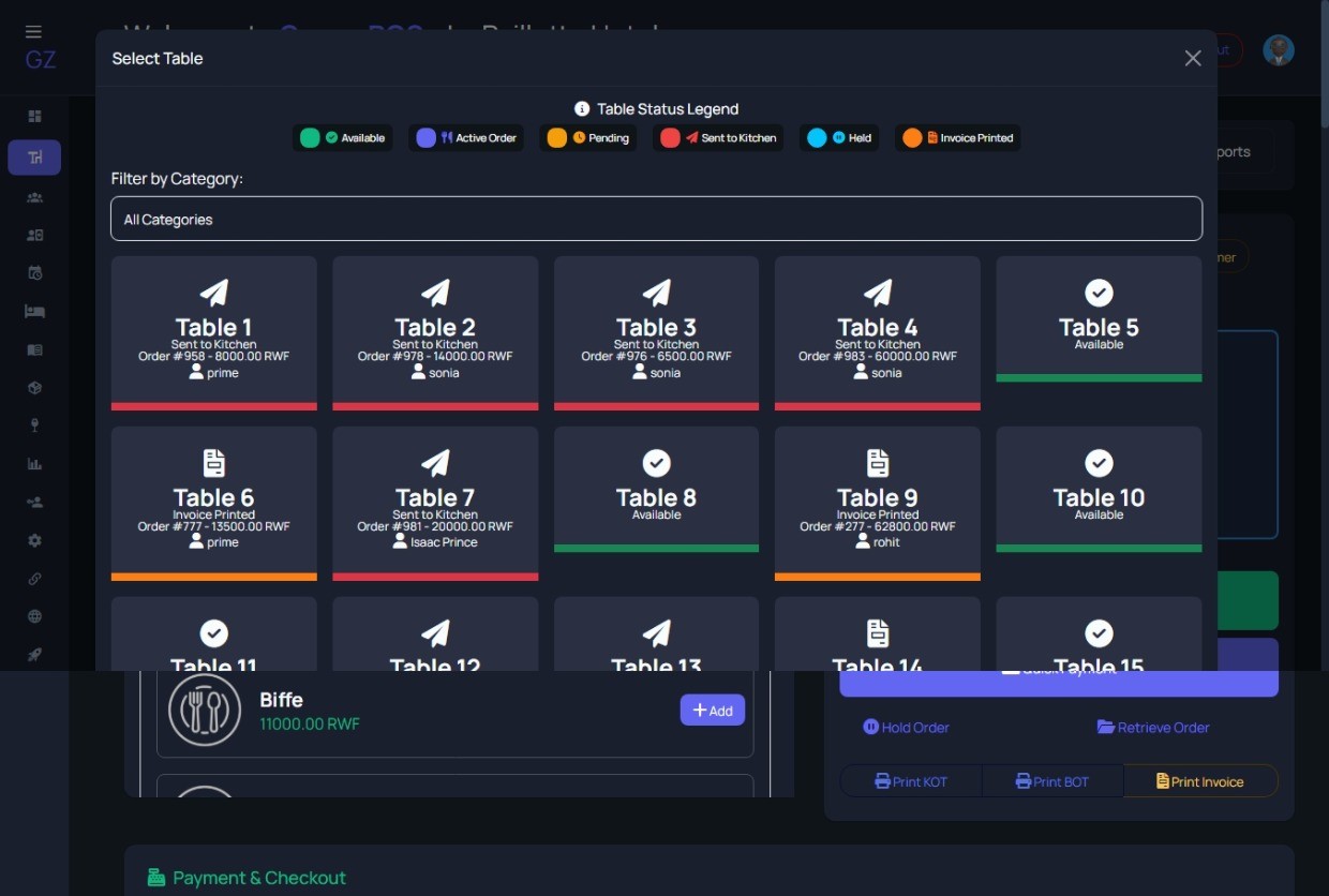 Ganza POS: Integrated Hospitality & Retail Management System