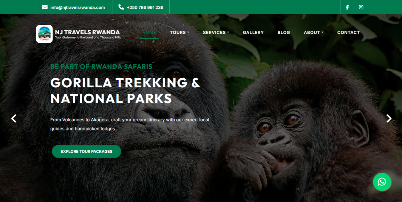 NJ Travels Rwanda - Urubuga rugezweho rw'Ubukerarugendo